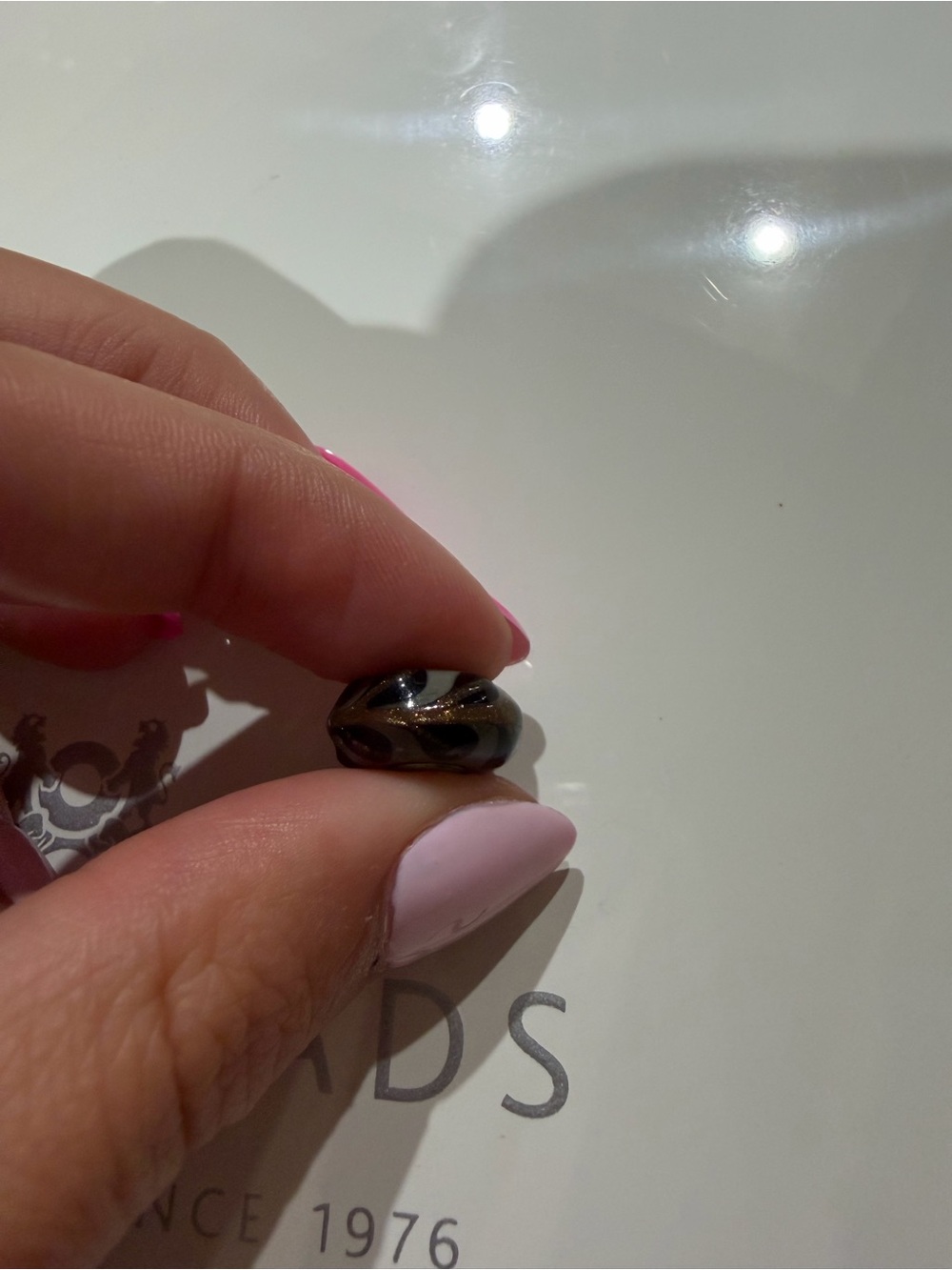Trollbeads Black Aventurine Glass Bead